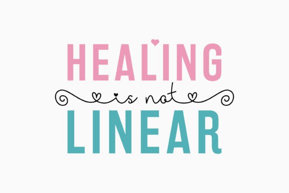 Healing is Not Linear Retro Svg