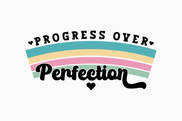 Progress over Perfection Retro Svg