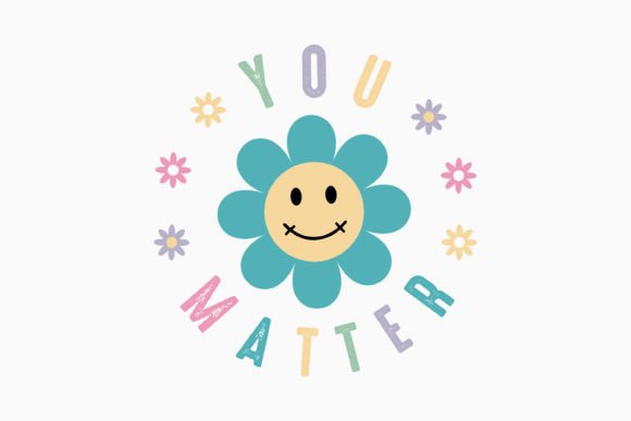 You Matter Mental Health Retro Svg